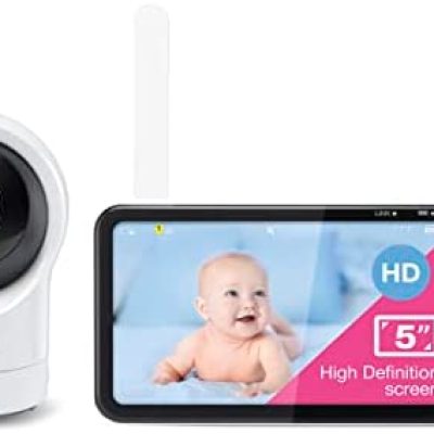 Discount VTech RM5764HD 1080p Smart WiFi Remote Access Baby Monitor, 360° Pan & Tilt, 5″ 720p HD Display, HD Night Vision, Soothing Sounds, 2-Way Talk, Temperature Sensor, Motion Detection, iOS & Android