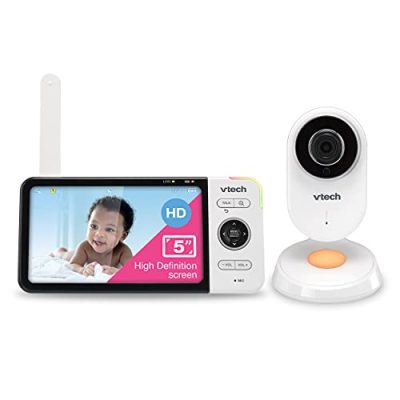 Discount VTech VM818HD Video Monitor, 5-inch 720p HD Display, Night Light, 110-degree Wide-Angle True-Color DayVision, HD No Glare NightVision, Best-in-Class 1000ft Range, 2-Way Talk