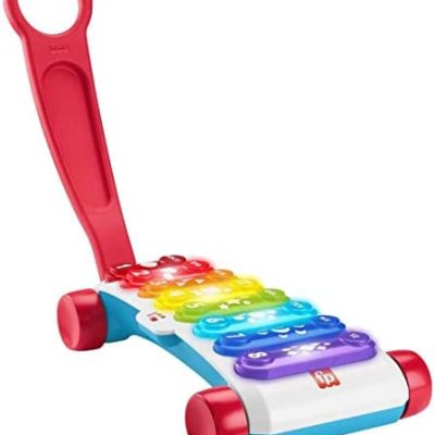 Discount Fisher-Price Giant Light-Up Xylophone, Pretend Musical Instrument Electronic Pull Toy with Educational Songs for Baby and Toddlers SIOC