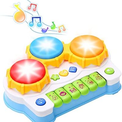 Shop KingsDragon Baby Musical Keyboard Piano Drum Set,Learning Light up Toy, Early Educamional Montessori Toys for Babies Toddler Boys Girls Birthday