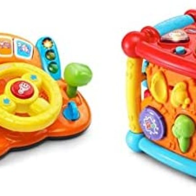 Shop VTech Turn and Learn Driver Amazon Exclusive,Orange & Busy Learners Activity Cube (Frustration Free Packaging)