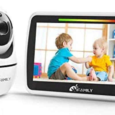 Discount Baby Monitor with Camera and Audio – iFamily 5 inch Video Baby Monitor with Remote Pan/Tilt , VOX Mode, Night Vision, Two-Way Talk, Feeding Reminder, Temperature, Build in Lullabies, Long Range