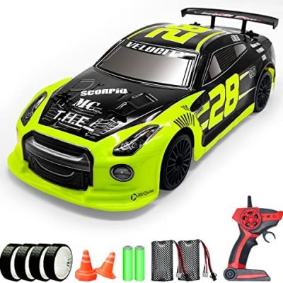 Discount VOLANTEXRC Remote Control Drift Car 2.4Ghz 1:14 Scale RC Sport Racing Cars for Adults Kids Boys Gifts 4WD RTR Hight Speed RC Vehicle with LED Lights, All Batteries and Drifting Wheels + Racing Wheels