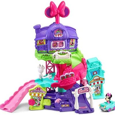 Shop VTech Go! Go! Smart Wheels – Disney Minnie Mouse Around Town Playset,Pink