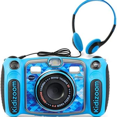 Discount VTech Kidizoom Duo 5.0 Deluxe Digital Selfie Camera with MP3 Player and Headphones, Blue