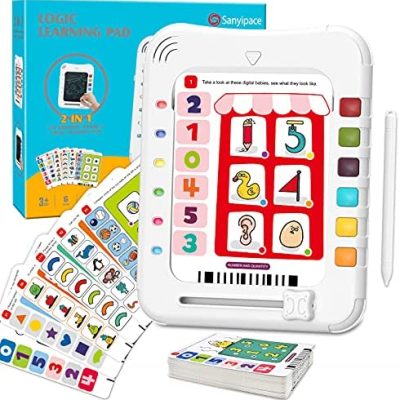 Shop Sanyipace Educational Learning Toys Math Gifts Logic Match Games 2 in 1 Drawing &Thinking Tablet with 60 Question Cards