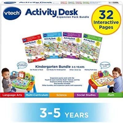 Discount VTech Activity Desk 4-in-1 Kindergarten Expansion Pack Bundle for Age 3-5