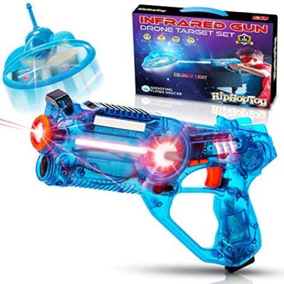 Shop Hip Hop Toy Kids Laser Tag Gun Game with Flying Toy Drone Target, Infrared Lazer Shooting Game for Children with Fun LED Effects, Sounds, and 4 Gun Modes, Best Gift for Boys Ages 5, 6, 7, 8, 9, 10