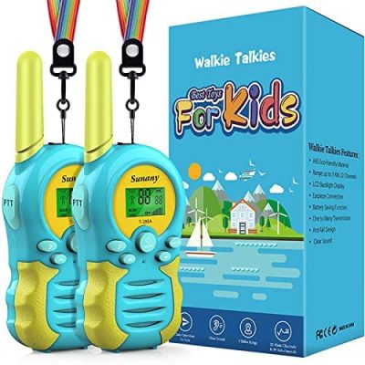 Discount Walkie Talkies for Kids 2 Pack, 3 KM 22 Channels Two Way Radio Kid Toy, 3 4 5 6 7 8 9 10 11 12 Years Old Boys Girls Birthday Gifts for Outside, Camping, Toys for 3-12 Year Old Boys Girls (Blue)