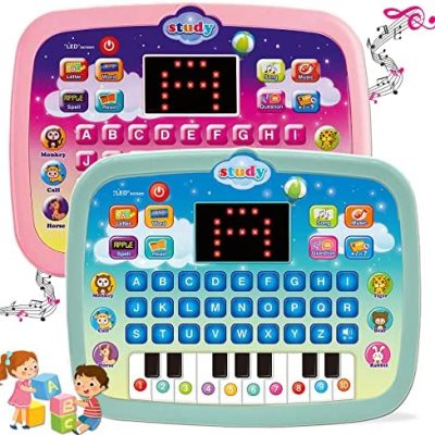 Discount Kids Tablet/Toddler Learning Pad with LED Screen Teach Alphabet, Numbers, Word, Music, Math, Early Development Interactive Electronic Toy for Boys & Girls 3 Years+